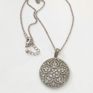 Sterling Silver Genuine Diamond Pendant Necklace